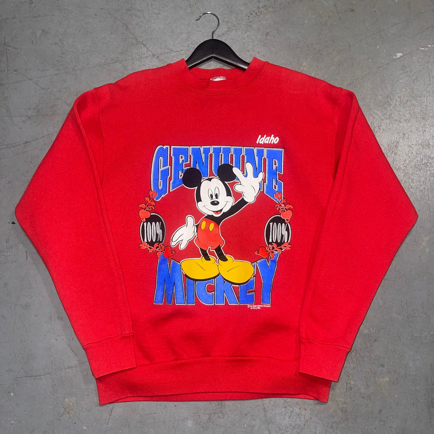 Vintage Genuine 100% Idaho Mickey Crewneck. Size Large