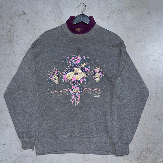 Vintage 90’s Faux Turtleneck Grandma style sweatshirt. Size Large
