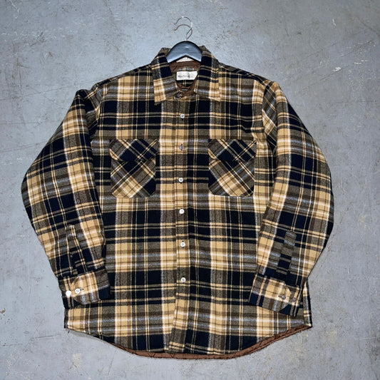 Vintage Windbreaker Quilted flannel. Size Large