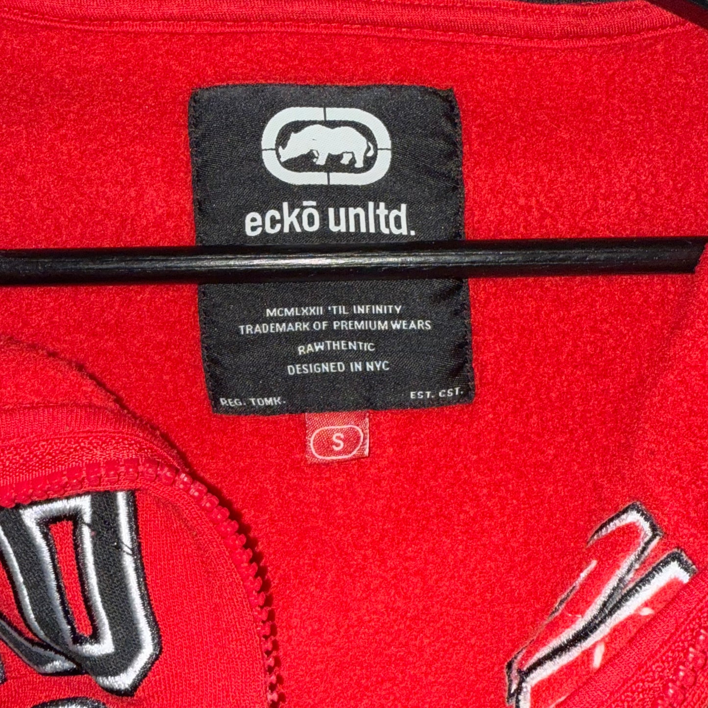 Y2K Ecko Unltd. Zip Up Hoodie. Size S