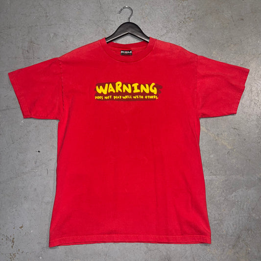 Y2K Warning Humor T-Shirt. Sz Large