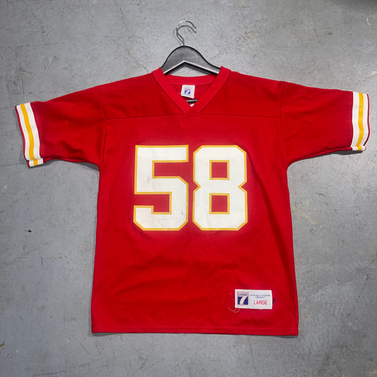 Vintage Kansas City Chiefs Derrick Thomas Jersey. Size Large 14-16