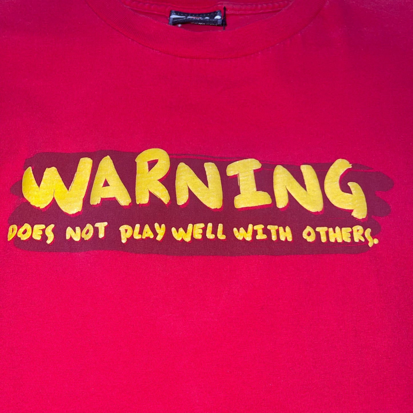 Y2K Warning Humor T-Shirt. Sz Large