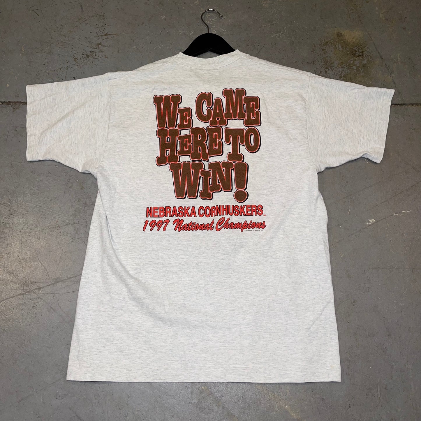 Vintage 1997 Nebraska Cornhuskers National Champ. T-shirt. L