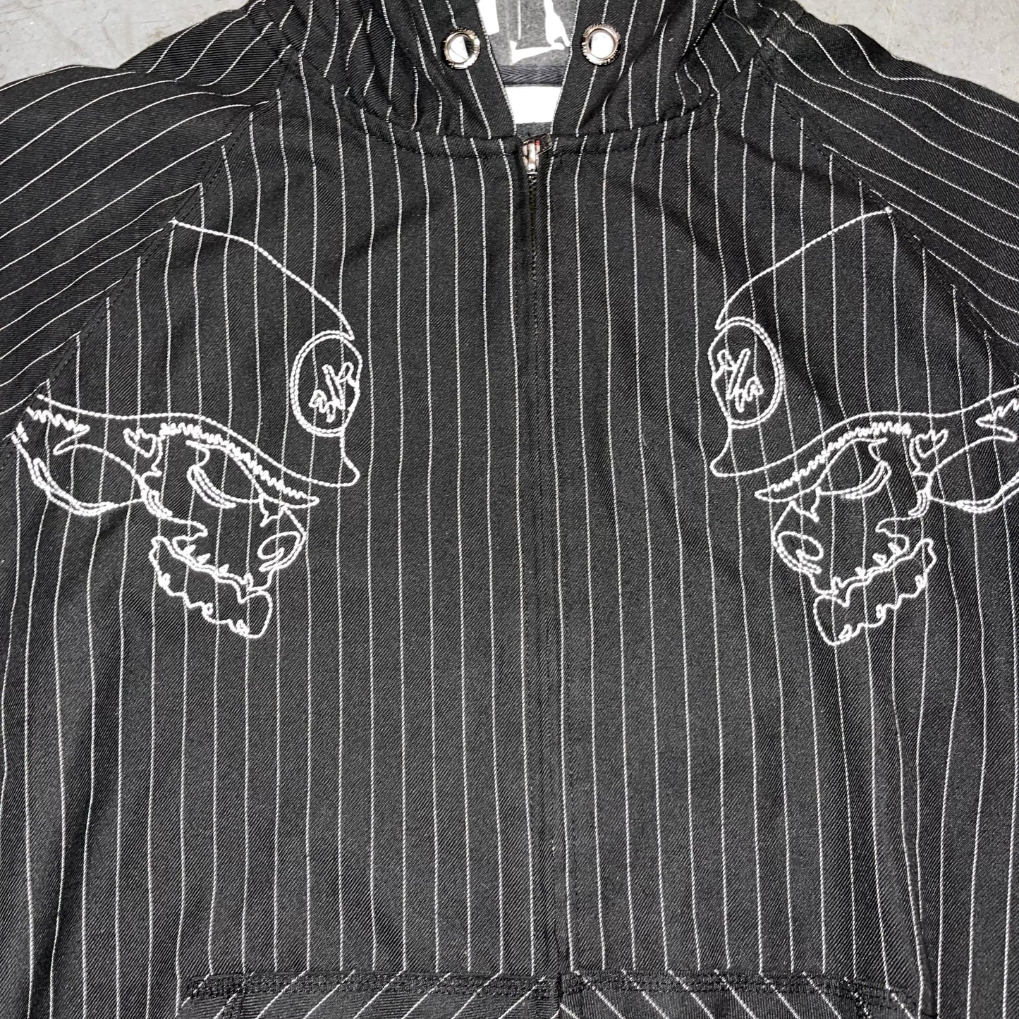 Vintage Y2K Metal Mullisha Zip Up Hoodie. Size Small