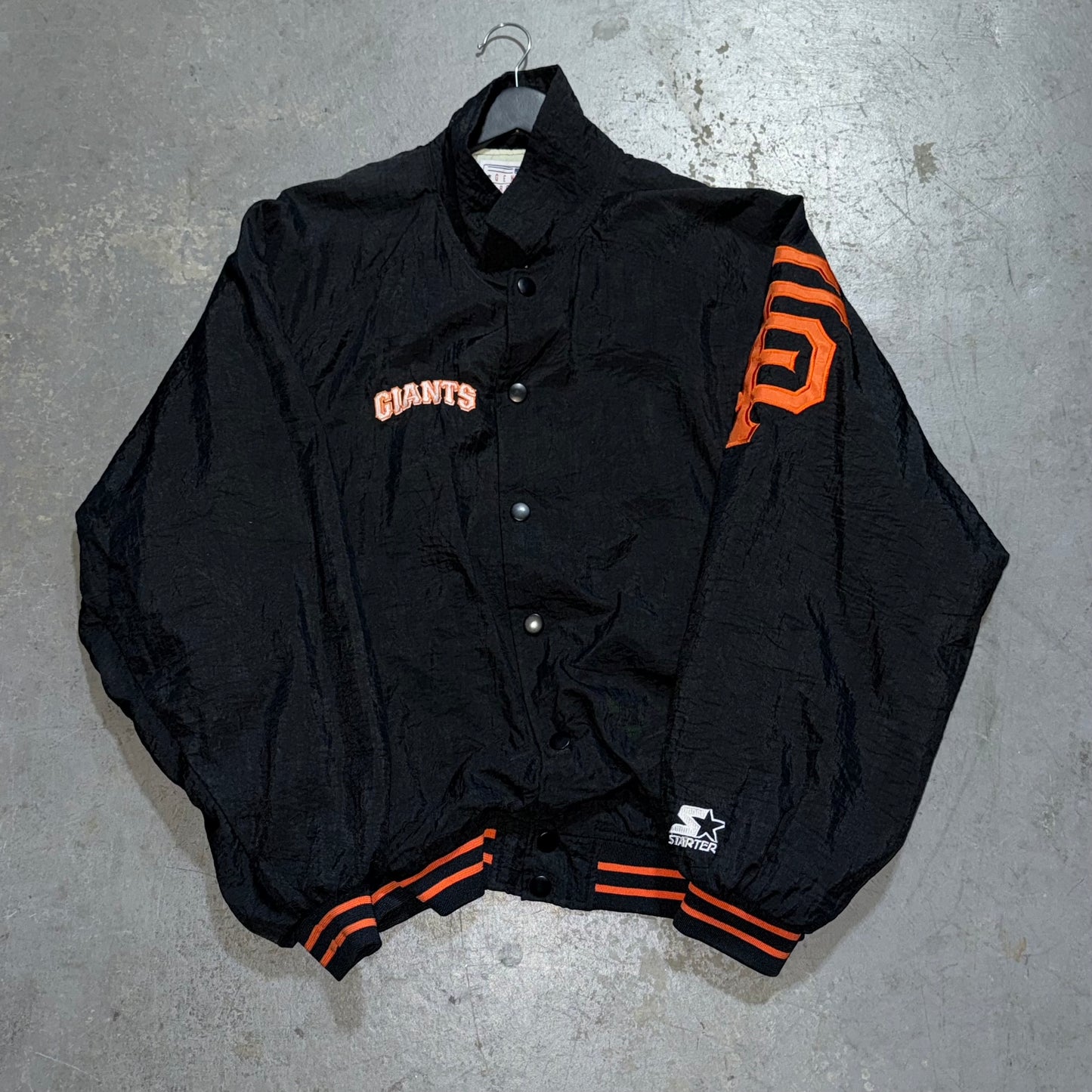 RARE Vintage San Francisco Giants Starter Windbreaker Button Snap Jacket XL