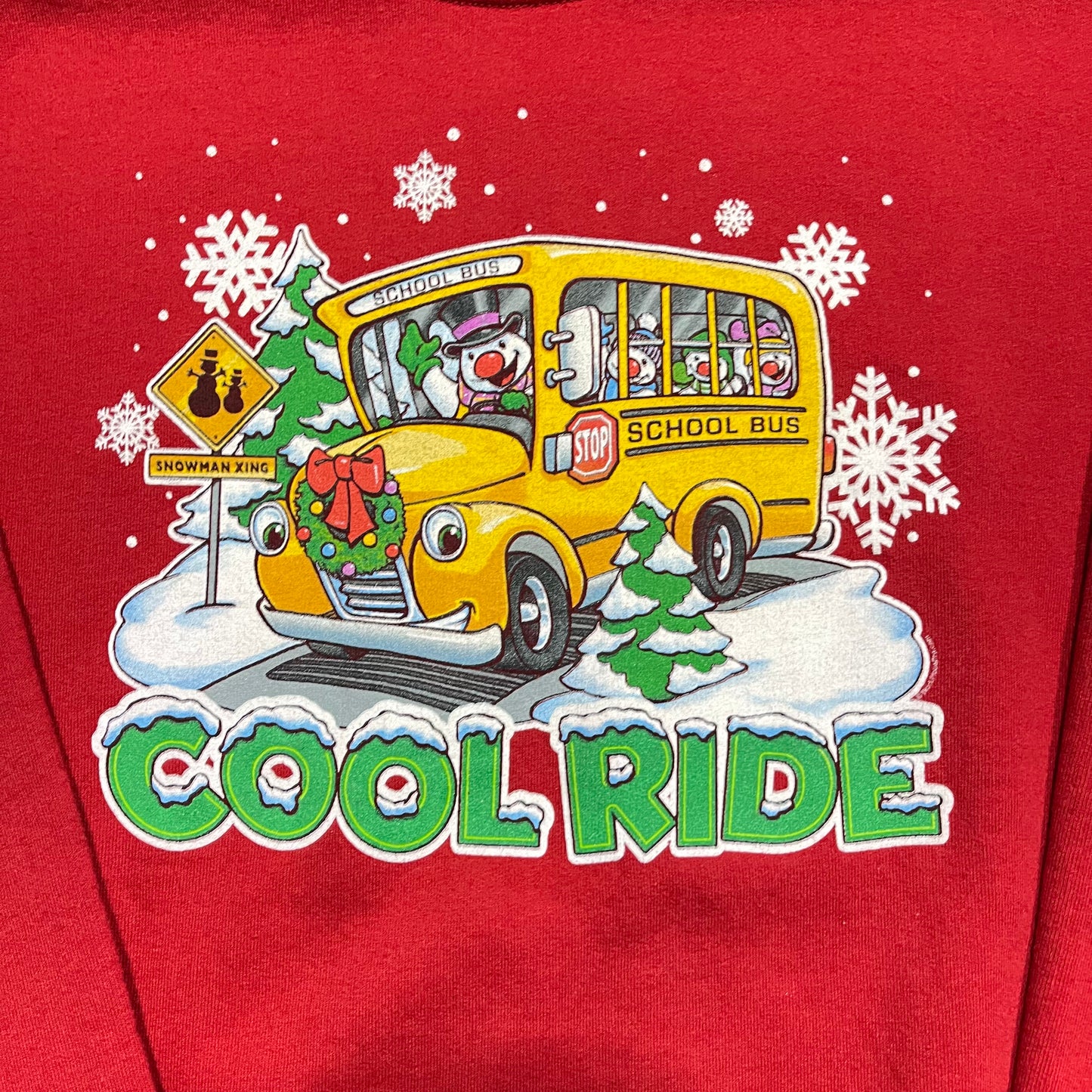 Vintage Y2K Cool Ride Christmas Crewneck. Size  Large