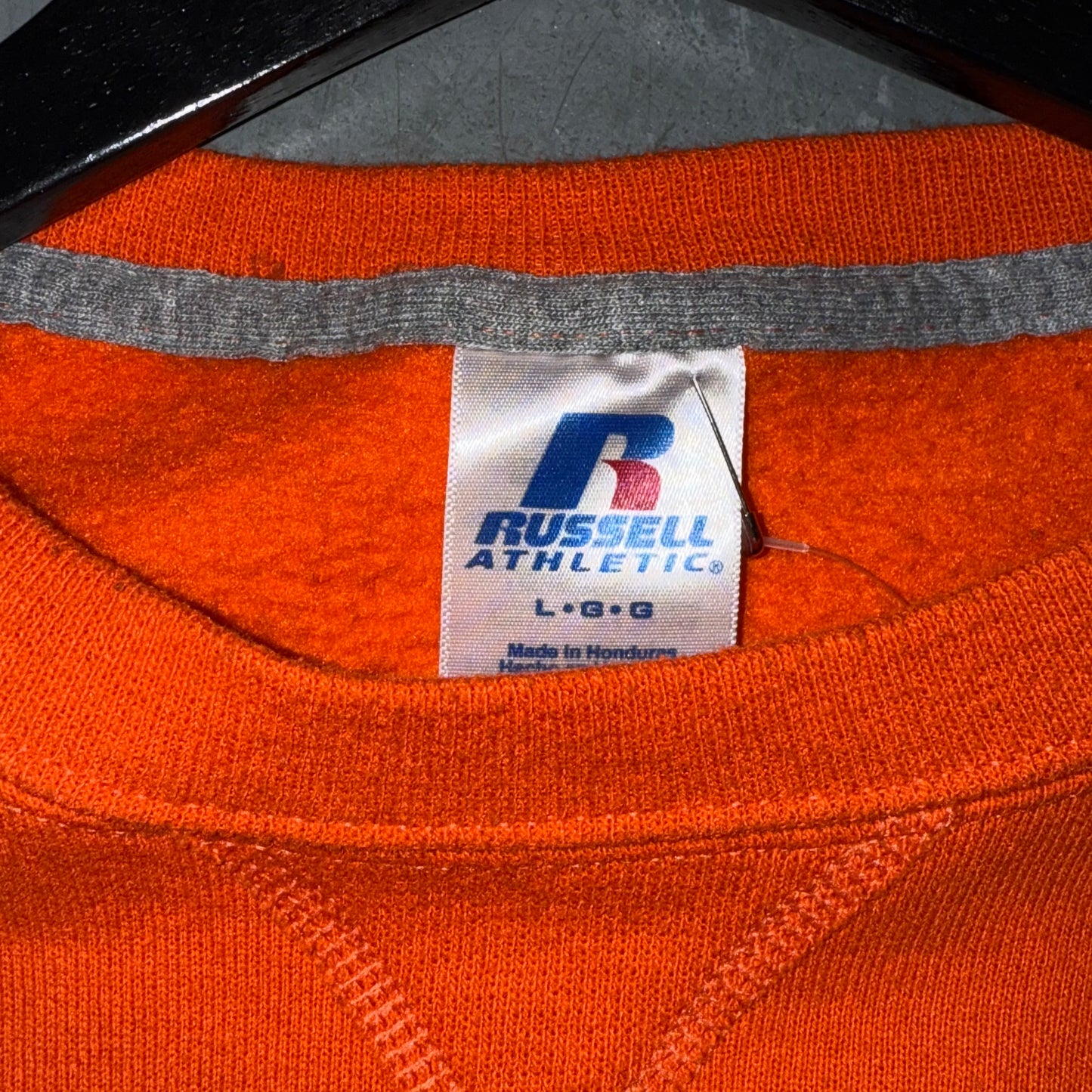 Orange Russell Crewneck. Size L