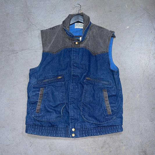 Vintage Outdoor Exchange Western Denim Vest. Size XL (17-17 1/2)