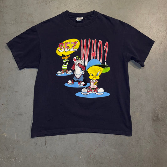 Vtg 1995 SEZ WHO? Looney Tunes T-Shirt. XL