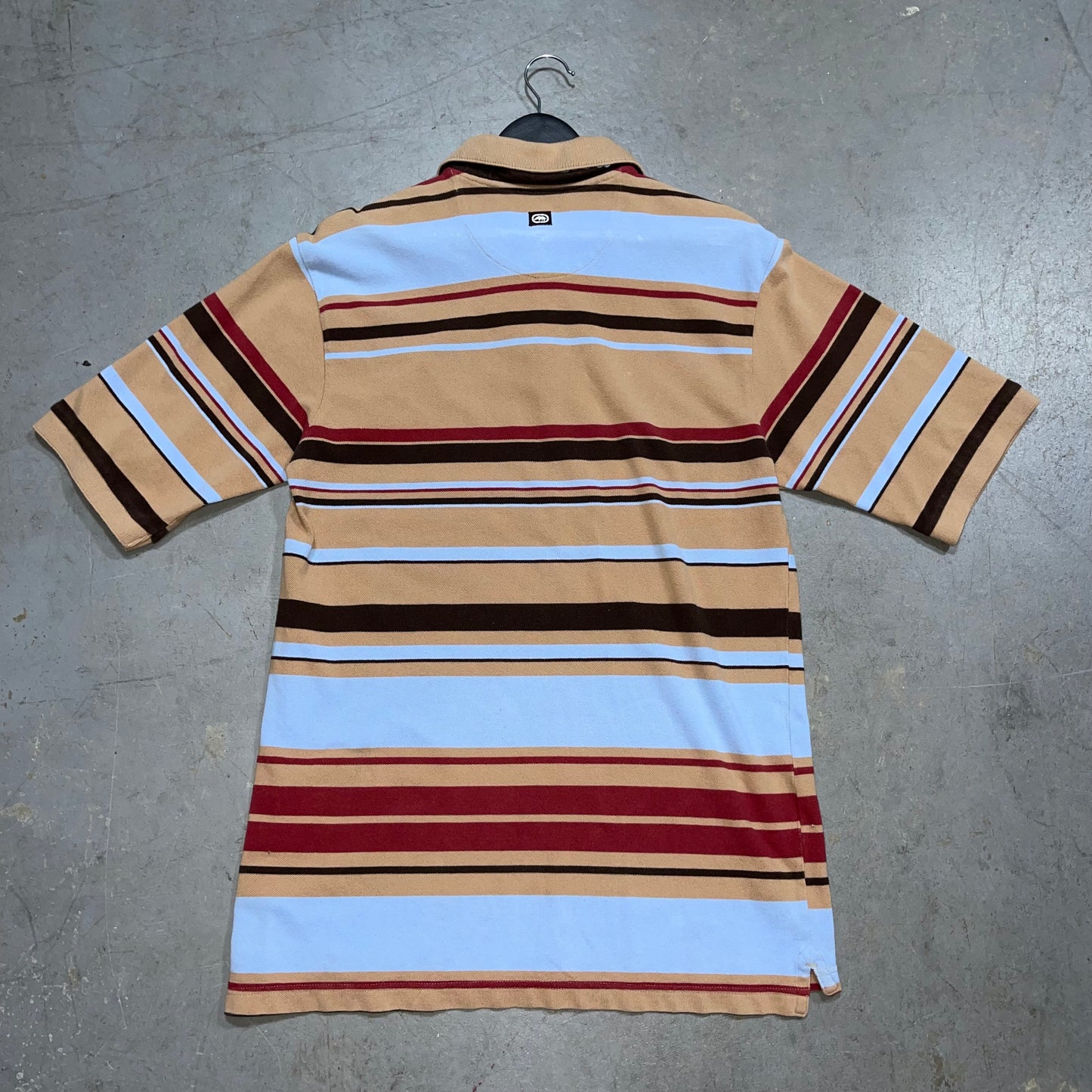Y2K Ecko UNLTD. Striped Polo Shirt. Size Medium