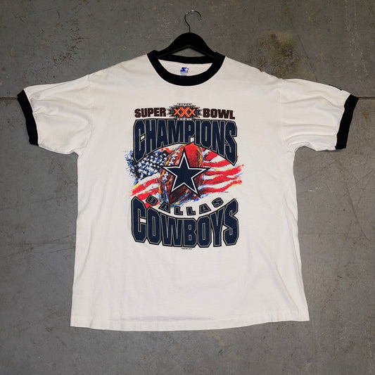 Vintage 90’s Starter Dallas Cowboys Champions T-Shirt. XL
