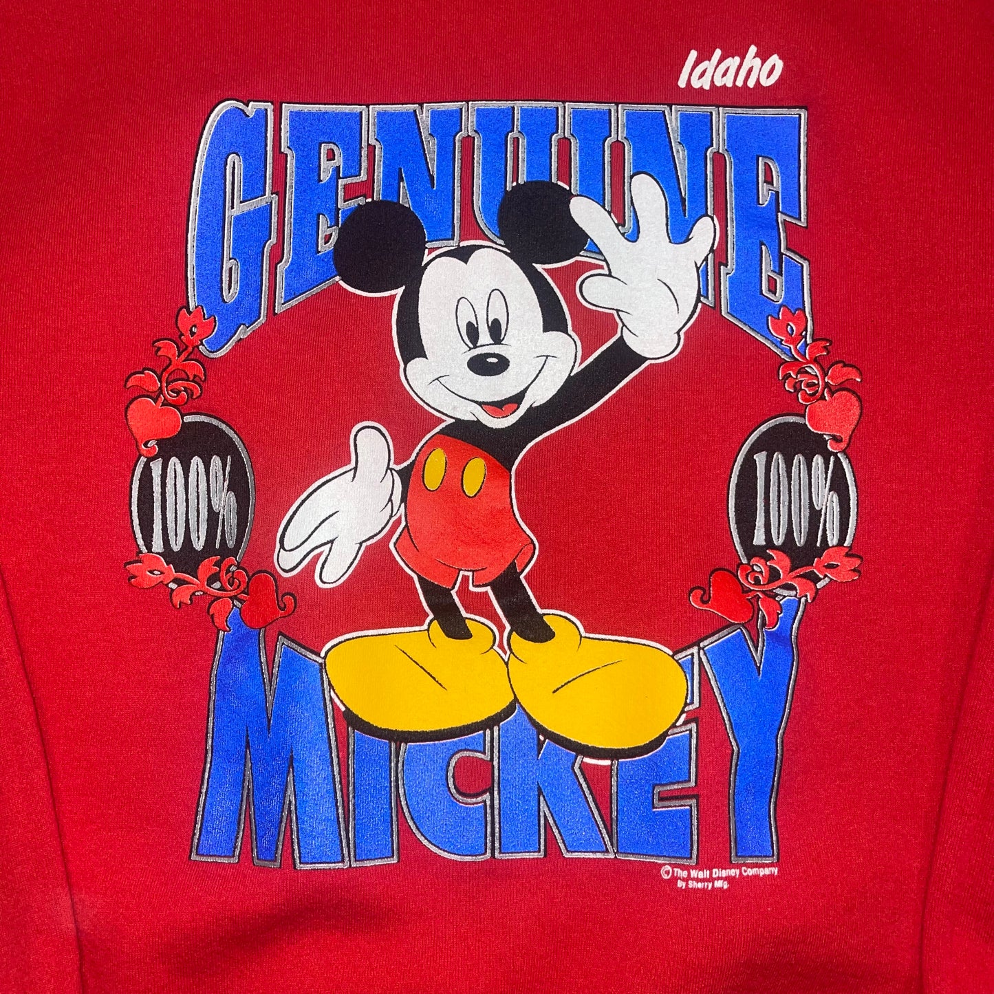 Vintage Genuine 100% Idaho Mickey Crewneck. Size Large