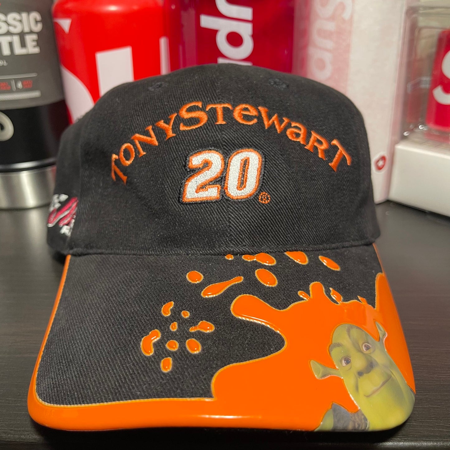 Home Depot Racing #20 Tony Stewart Shrek 2 Nascar Adjustable Strap Hat Cap