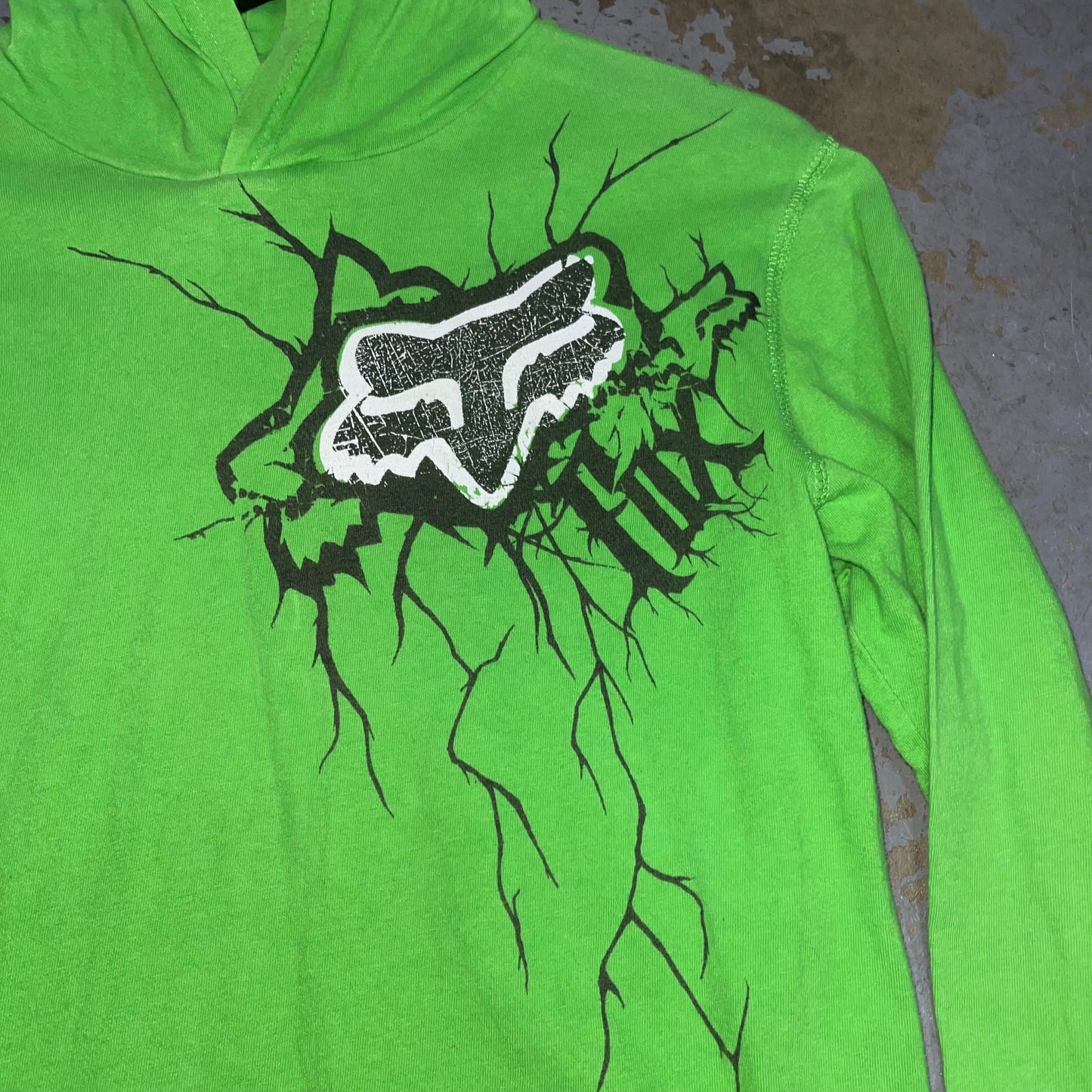 Fox Motocross Longsleeve Hooded Shirt. Size Small