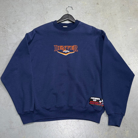 Vintage Denver Broncos Thums Up! Crewneck. Size XL