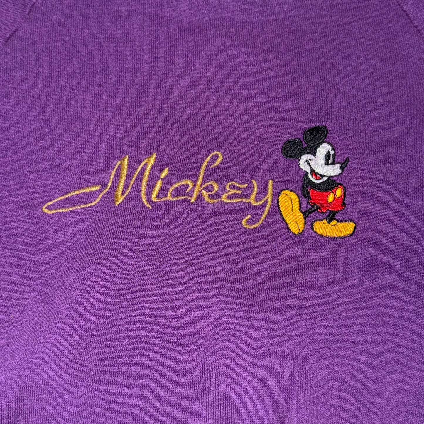 Vintage Embroidered Mickey Mouse Crewneck. Size L