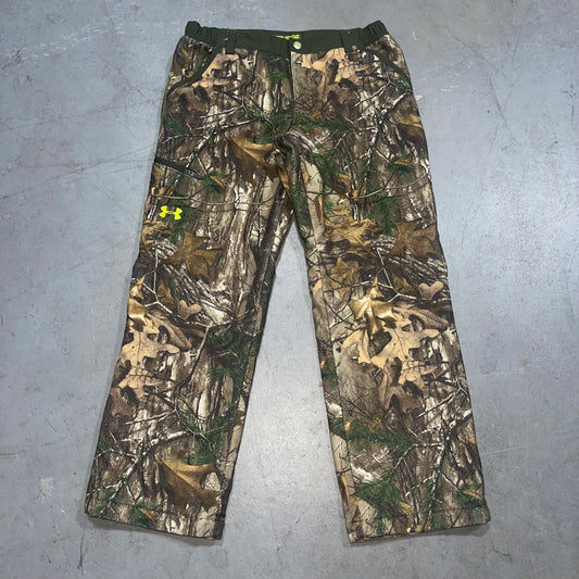 Under Armour Scent Control Real Tree Camo Sweatpants. Size Youth XL