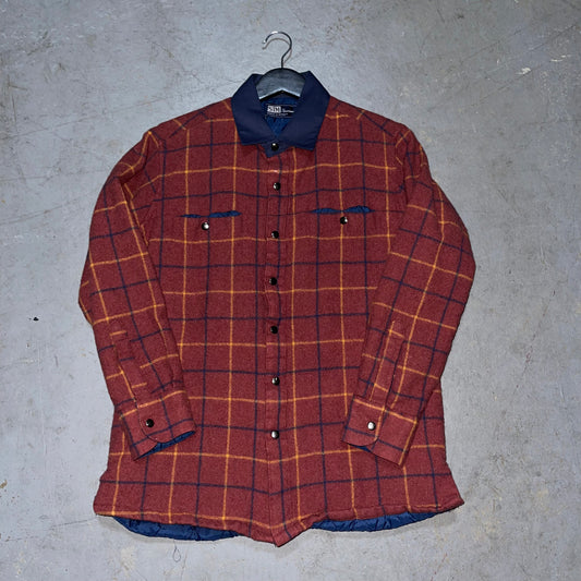 70/80’s Sim Sportswear Plaid Jacket/shirt. Size Medium