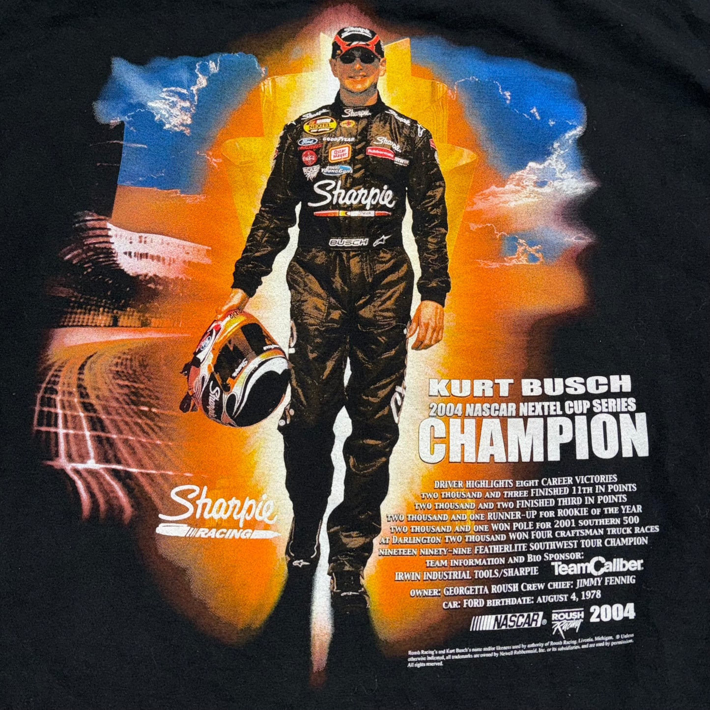 2004 Nascar Nextel Cup Series Champion T-Shirt. Size XL