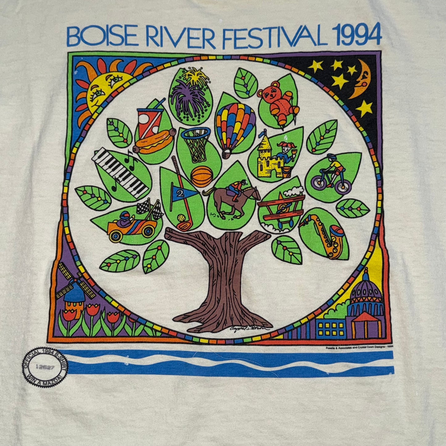 Vintage 1994 Boise River Festival T-Shirt. Size XL