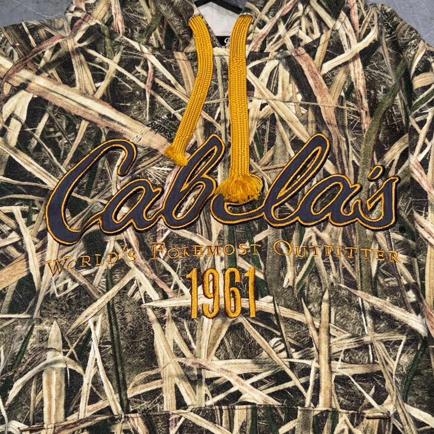 Cabela’s Camouflage Pull Over Hoodie. Size M