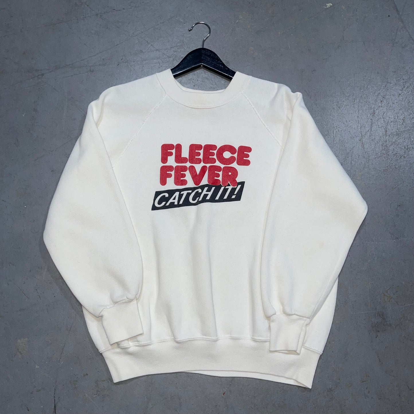 Vintage 80’s Fleece Fever Catch It! Crewneck. Size XL