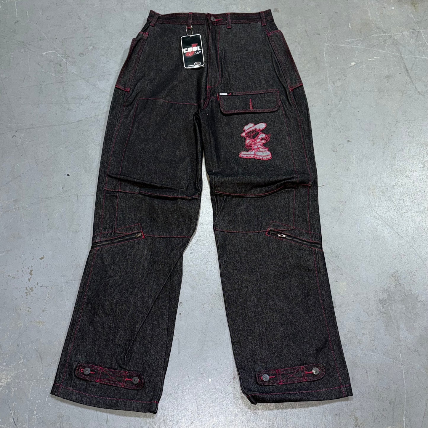 Vintage Y2K Deadstock Cool J Baggy Embroidered Jeans 32x34