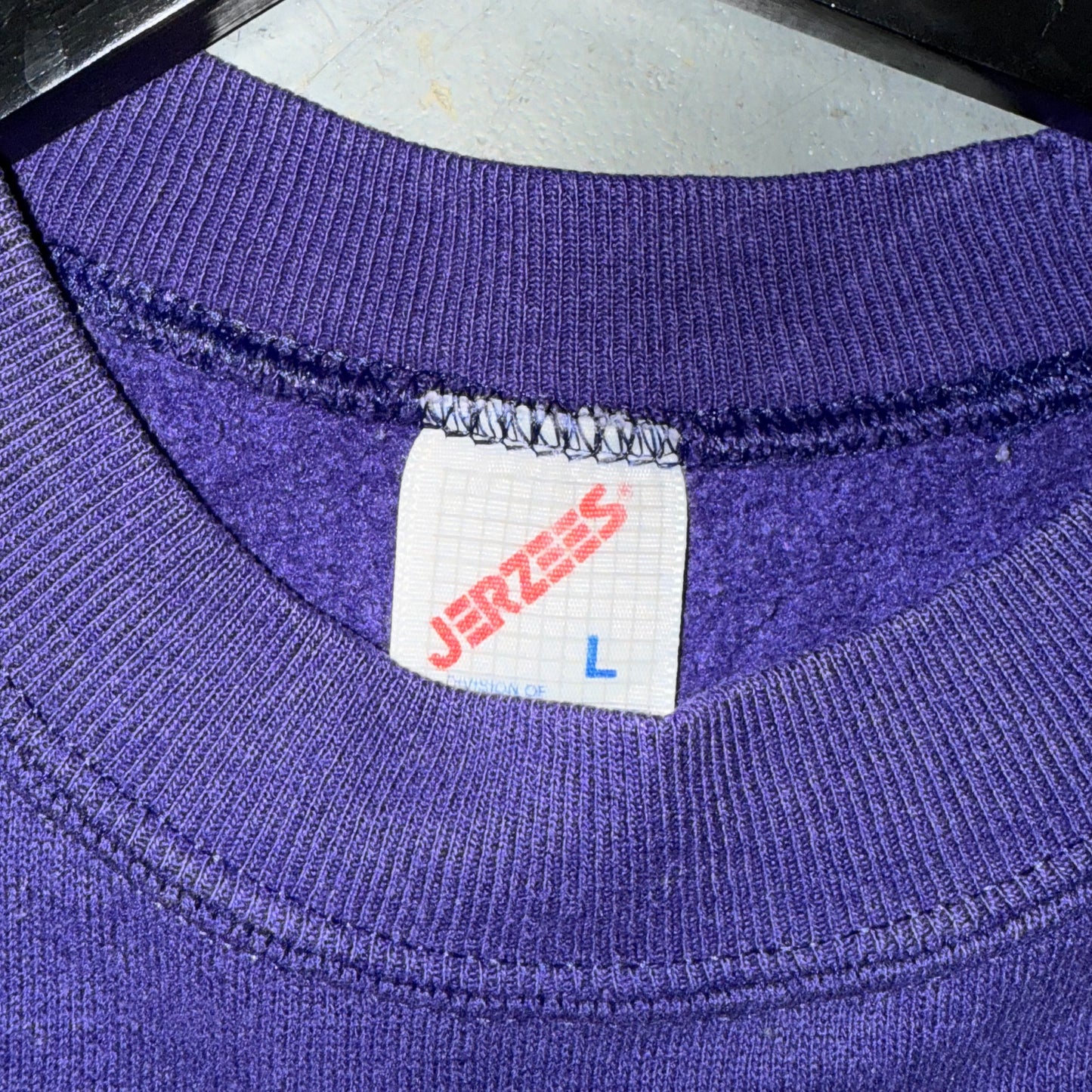 Vintage Purple Jerzees Cute Heart Crewneck. Size L