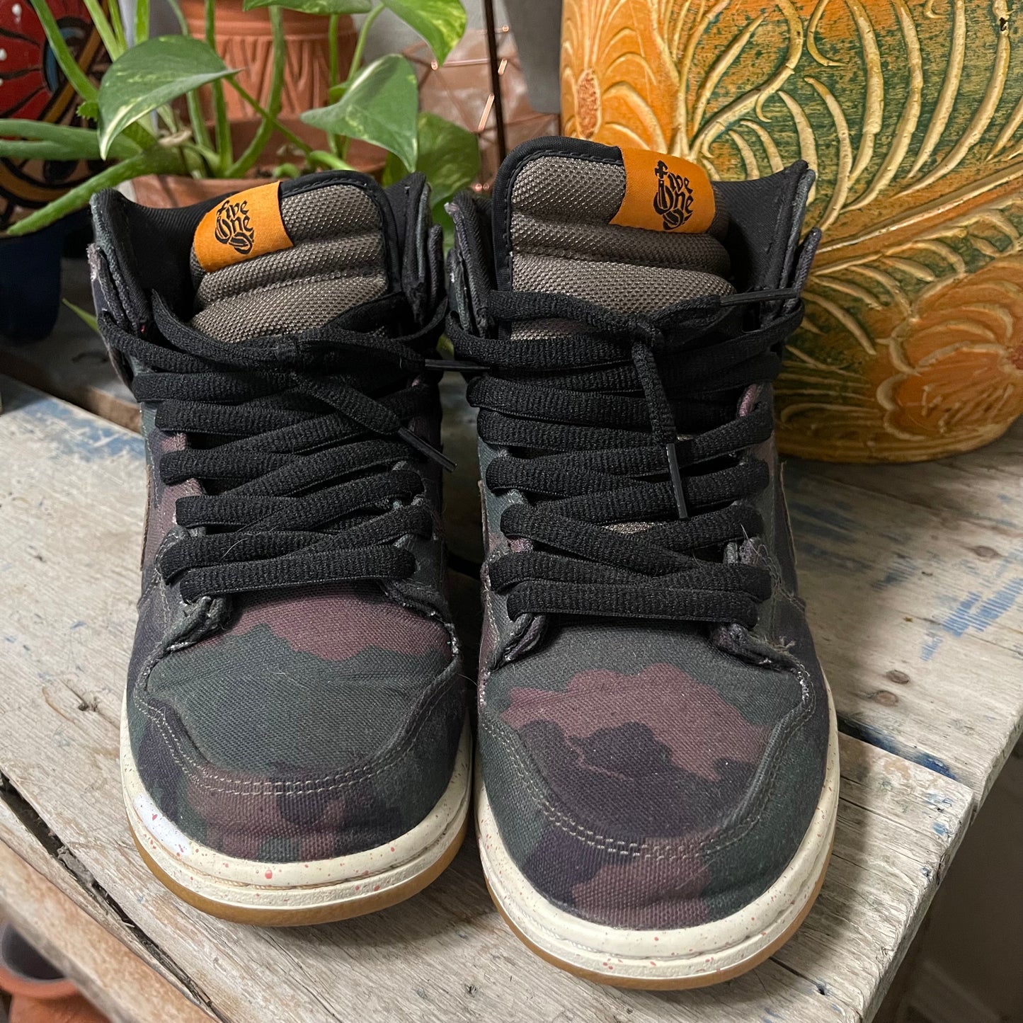 Nike SB Dunk High “FiveOneO” Camo Size 8