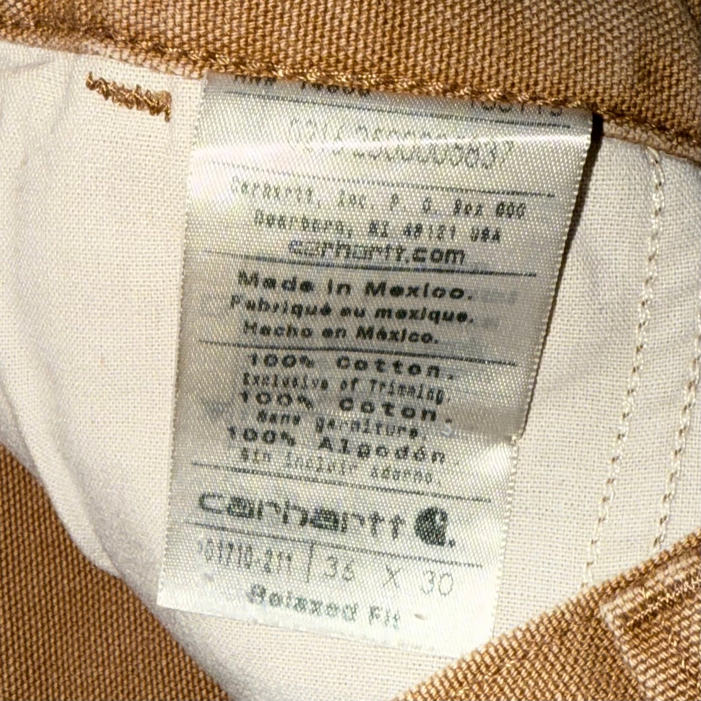 Y2K Tan Carhartt Relaxed Fit Pants