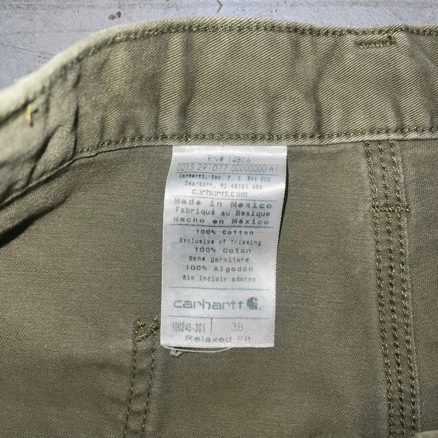 Carhartt Carpenter Relaxed Fit Workwear Shorts. Size 38