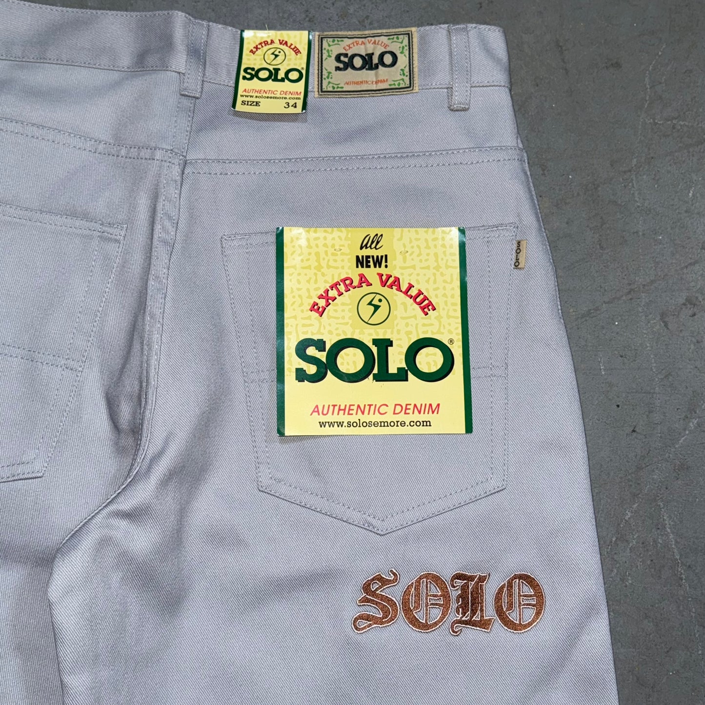 Vintage 90’s Deadstock Solo Jeans. Size 34