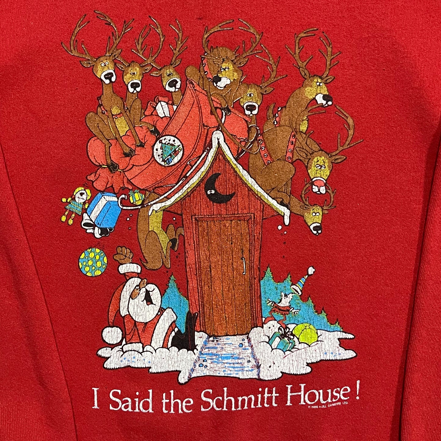 Vintage 80’s “I Said The Schmitt house!” Crewneck. Size Medium