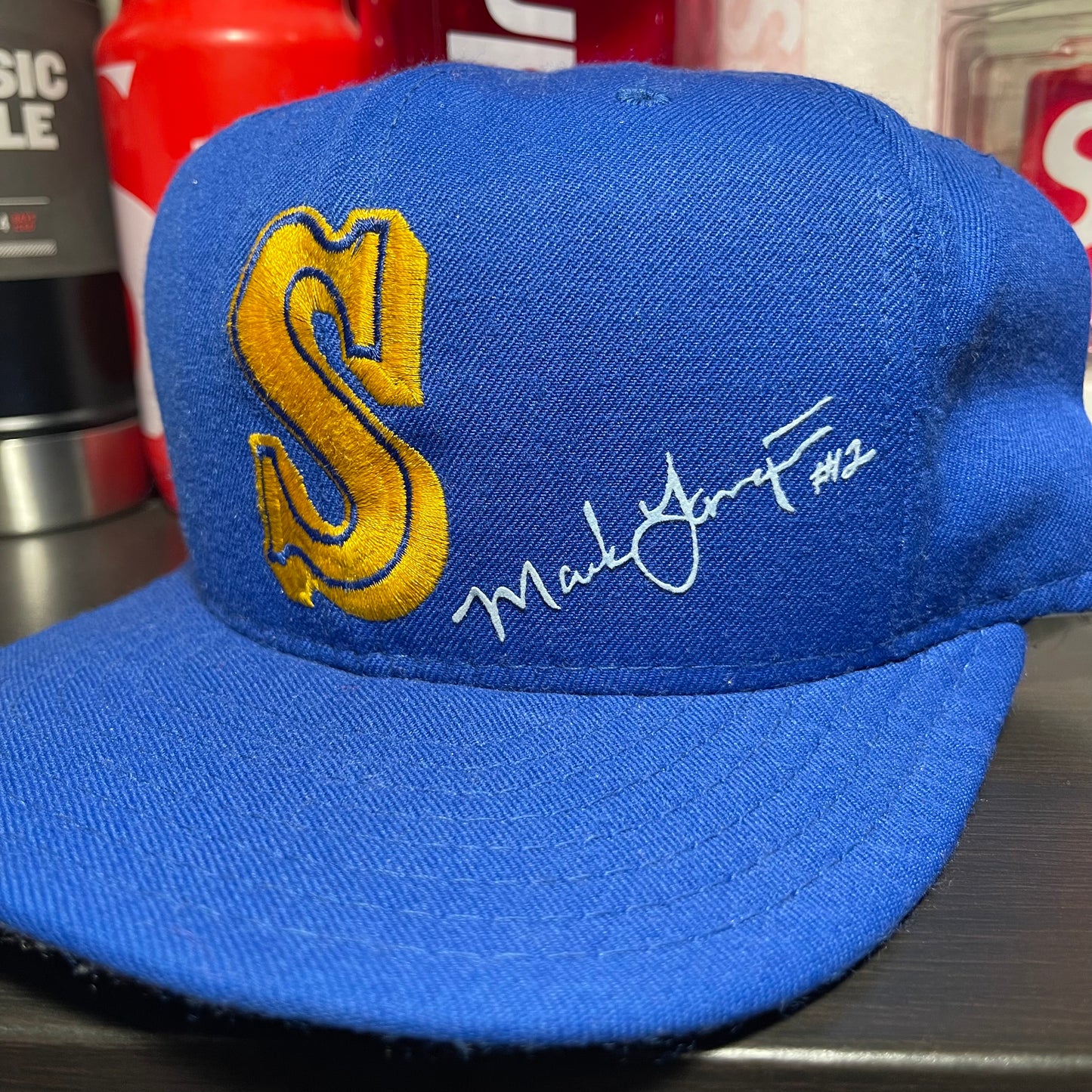 Vintage Mark Langston #12 signature Snapback hat.