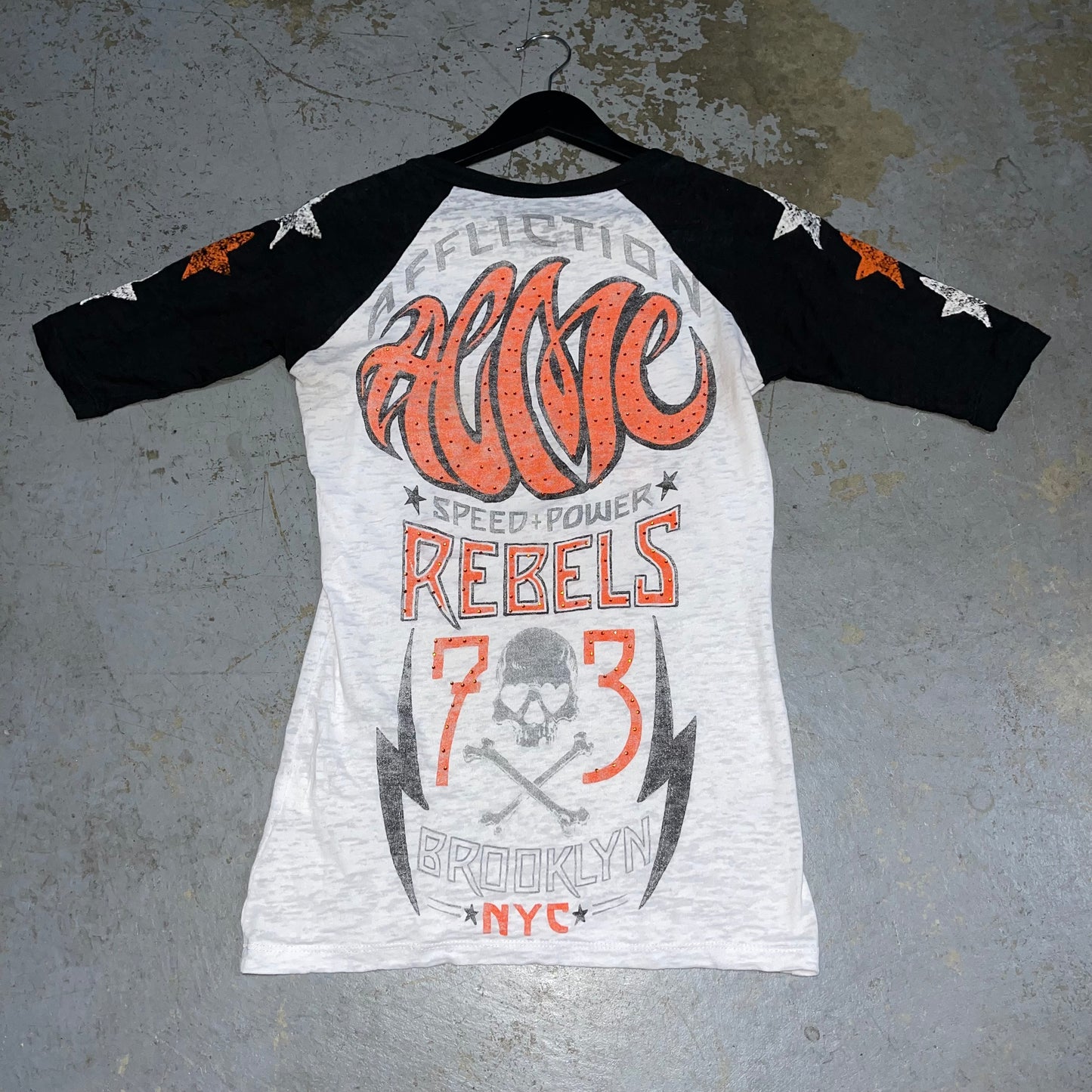 Affliction AC MC Rebels Shirt. Size Medium