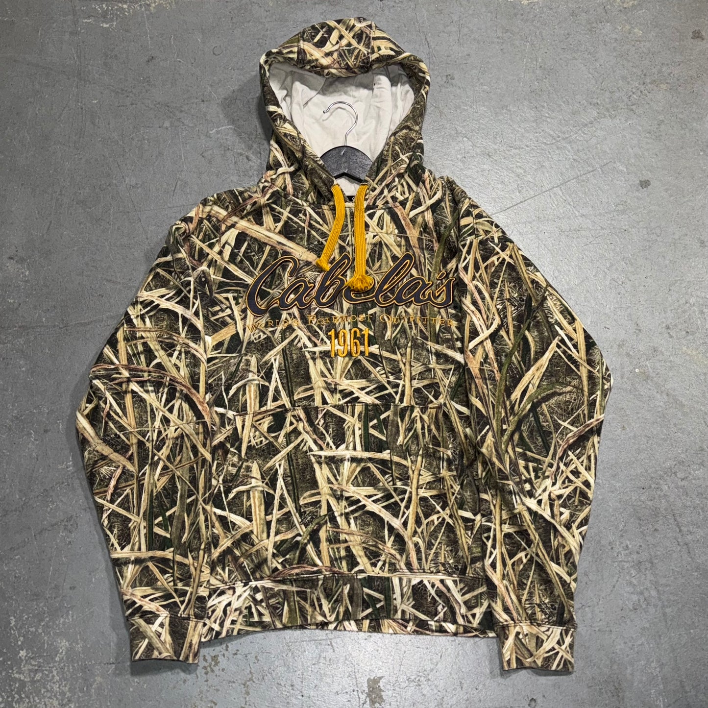 Cabela’s Camouflage Pull Over Hoodie. Size M