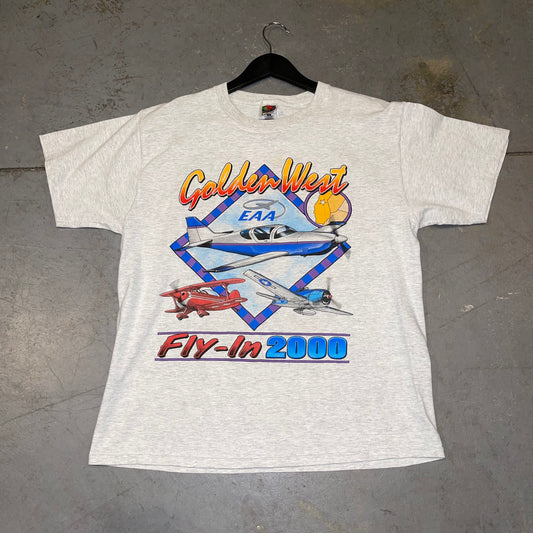 Vintage Y2K Golden West Fly-In 2000 T-Shirt. L