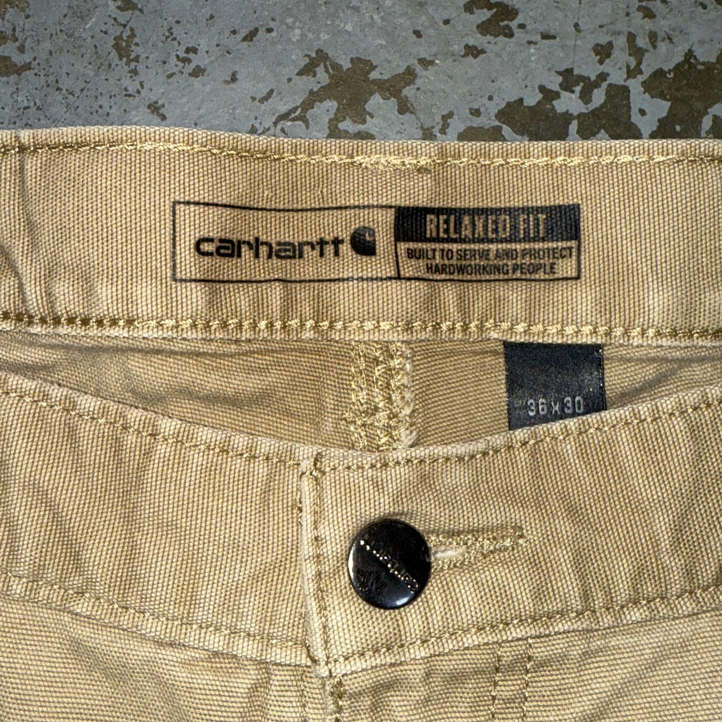 Tan Relaxed Fit Carhartt Pants